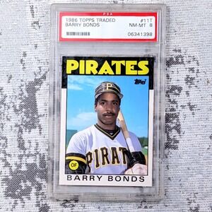 1986 Topps Traded Barry Bonds #11T PSA 8 NM-MT Pittsburgh Pirates Rookie Card
